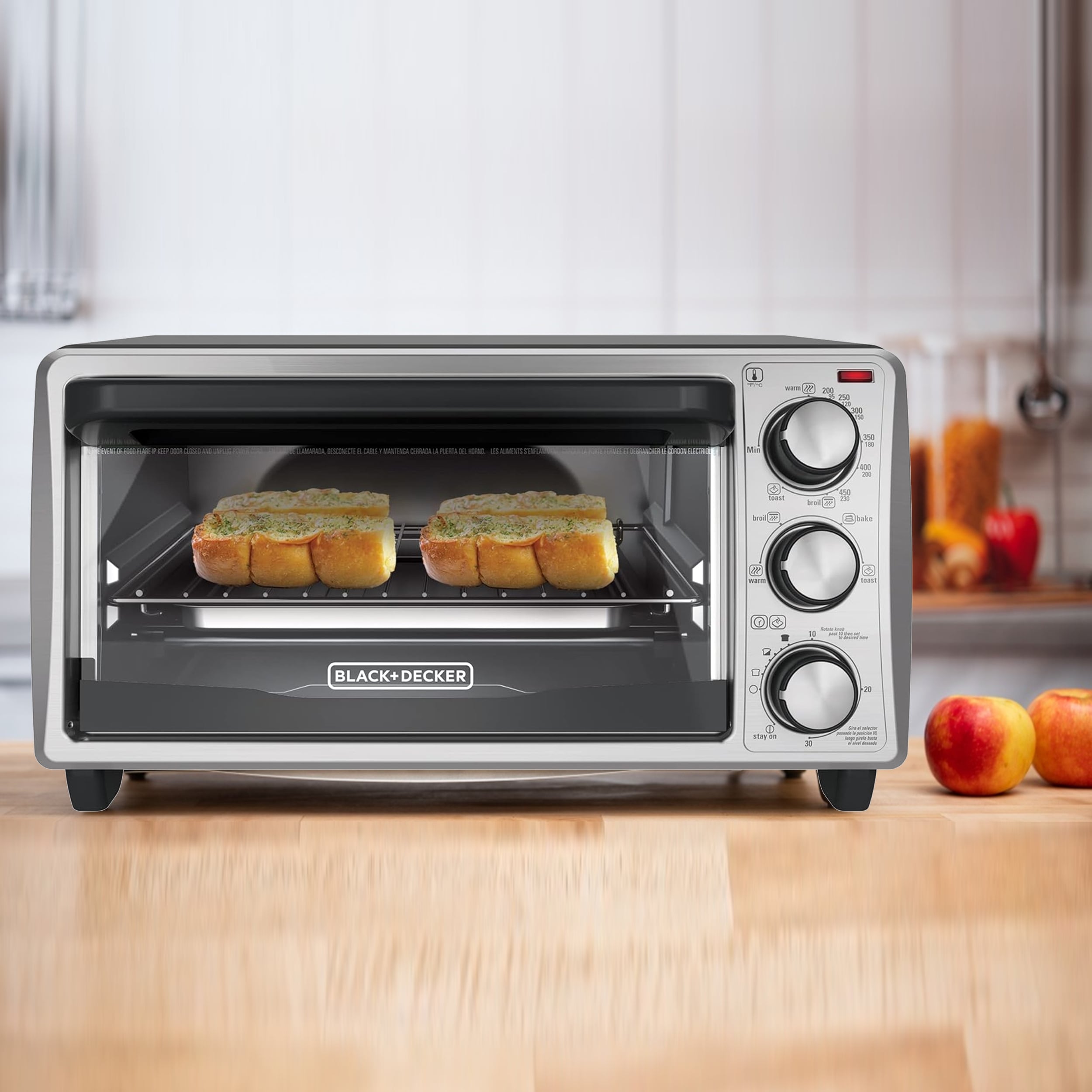 Black and Decker 4 Slice Toaster Oven with Even Toast Technology