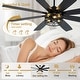 preview thumbnail 32 of 38, Cusp Barn 52/60/72 Inch Farmhouse Caged Ceiling Fan with Lights and Remote, Industiral 6 Speeds Chandelier Ceiling Fan