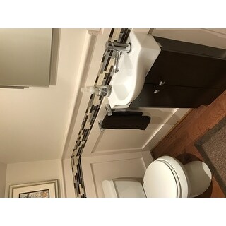 Shop Fine Fixtures Glenwood 17 Inch Wood Wenge/ White ...