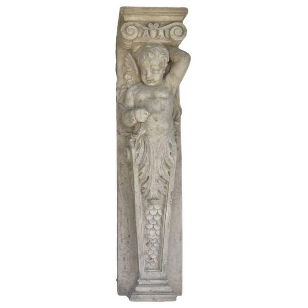 slide 2 of 8, Design Toscano Fontainebleau Winged Cherub Architectural Pilaster Right
