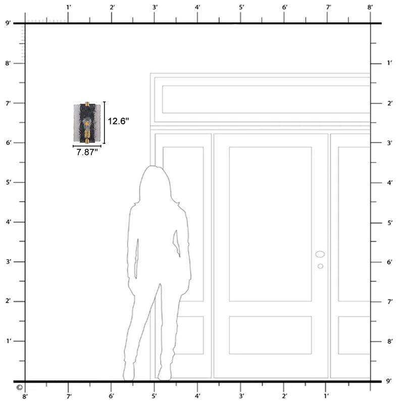 Hammered Glass Wall Sconce Modern Industrial Accent Light