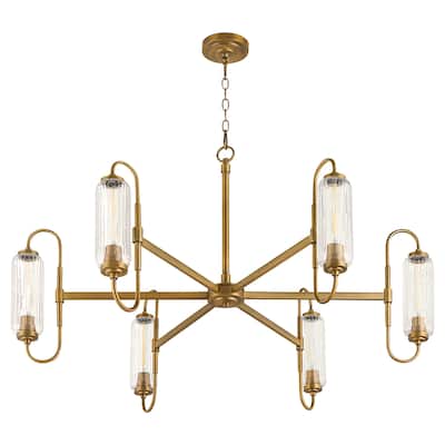 Quorum International 6015-6 Whitmire 6 Light 40" Wide Chandelier with