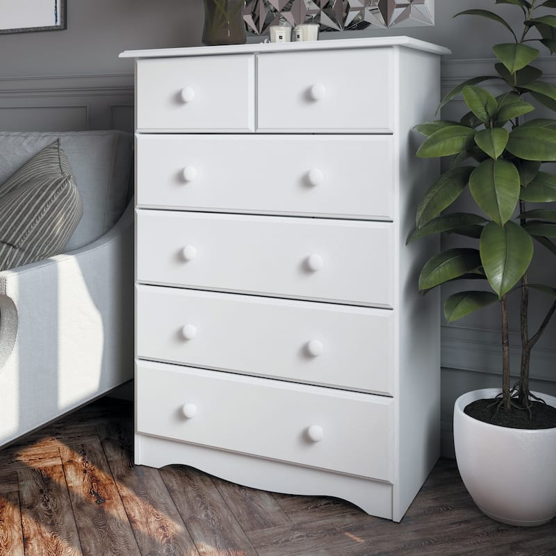 Palace Imports 100% Solid Wood 6-Drawer Chest - White