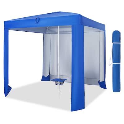 Costway UPF 50+ Beach Tent 6.6ft x 6.6ft Beach Cabana with Folding - See Details
