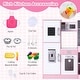 preview thumbnail 9 of 8, Gymax Kids Corner Kitchen Playset Wooden Pretend Play Toy w/ Microwave