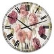 preview thumbnail 9 of 9, Designart 'French Roses I' Farmhouse Large Wall CLock