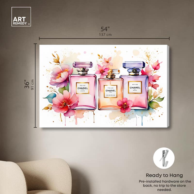 Floral Fragrance Canvas by Art Remedy, Gallery Wrapped