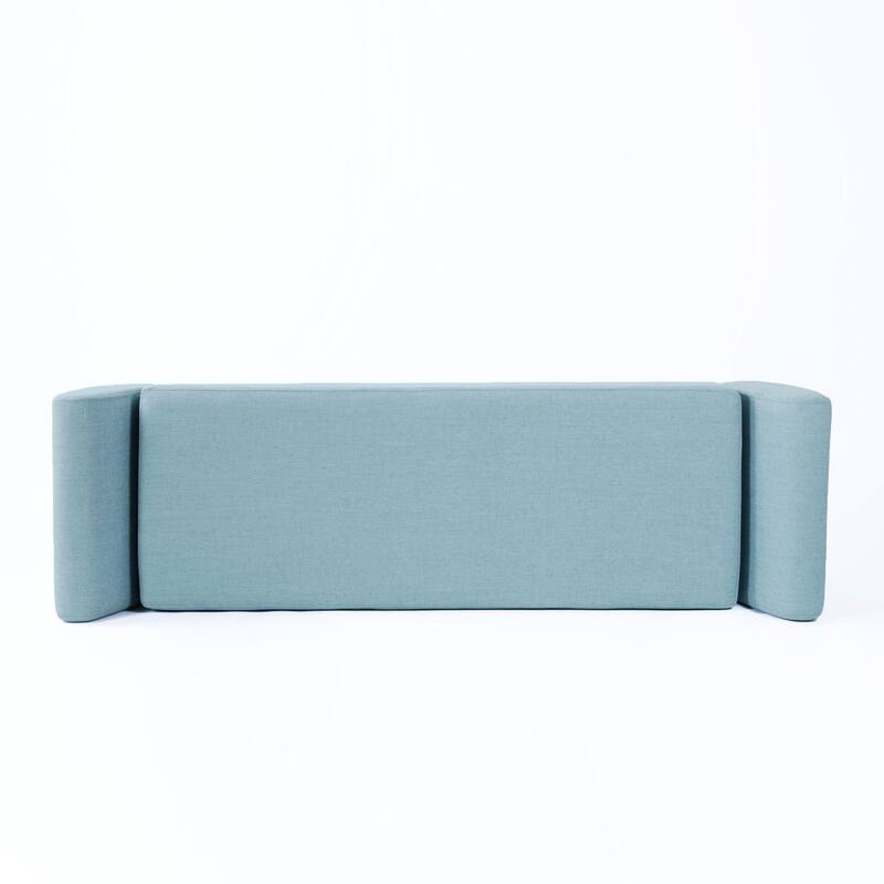 HomePop Modern Sherpa Storage Bench with Wood Legs - Cream