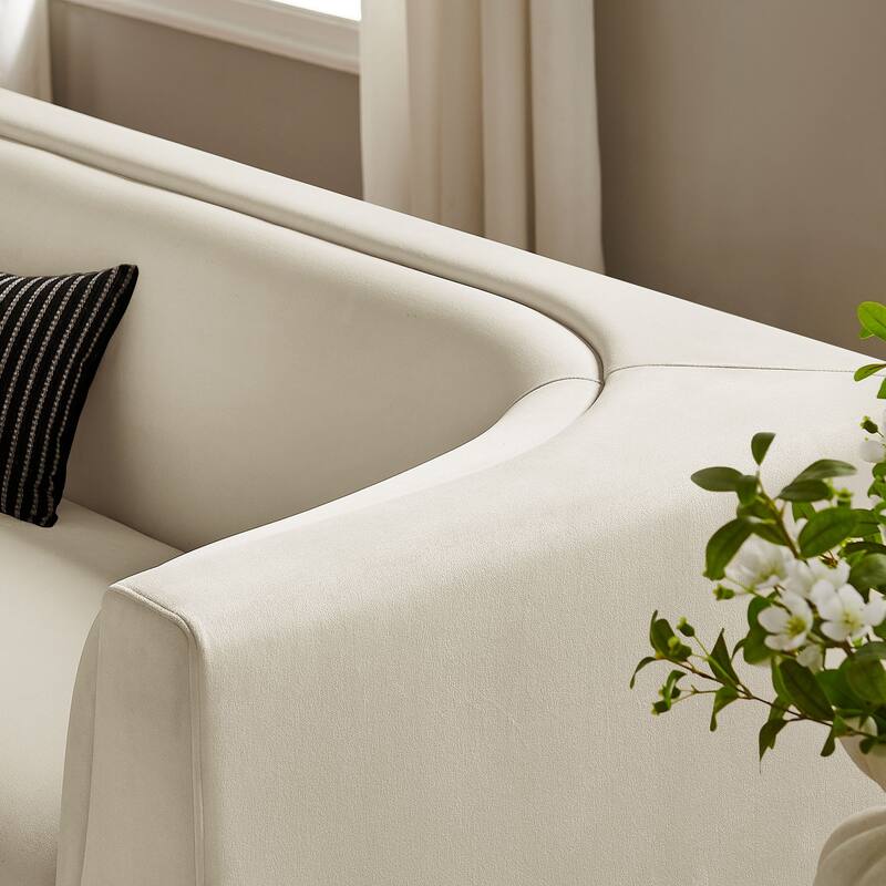 Hilda 86" Curved Back Performance Velvet Sofa