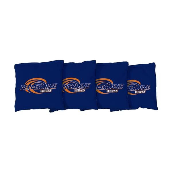 slide 2 of 3, Pepperdine Waves Blue Cornhole Bags All-Weather Resin Filled
