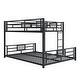 preview thumbnail 7 of 24, L-shaped Metal Twin over Full Size Bunk Bed