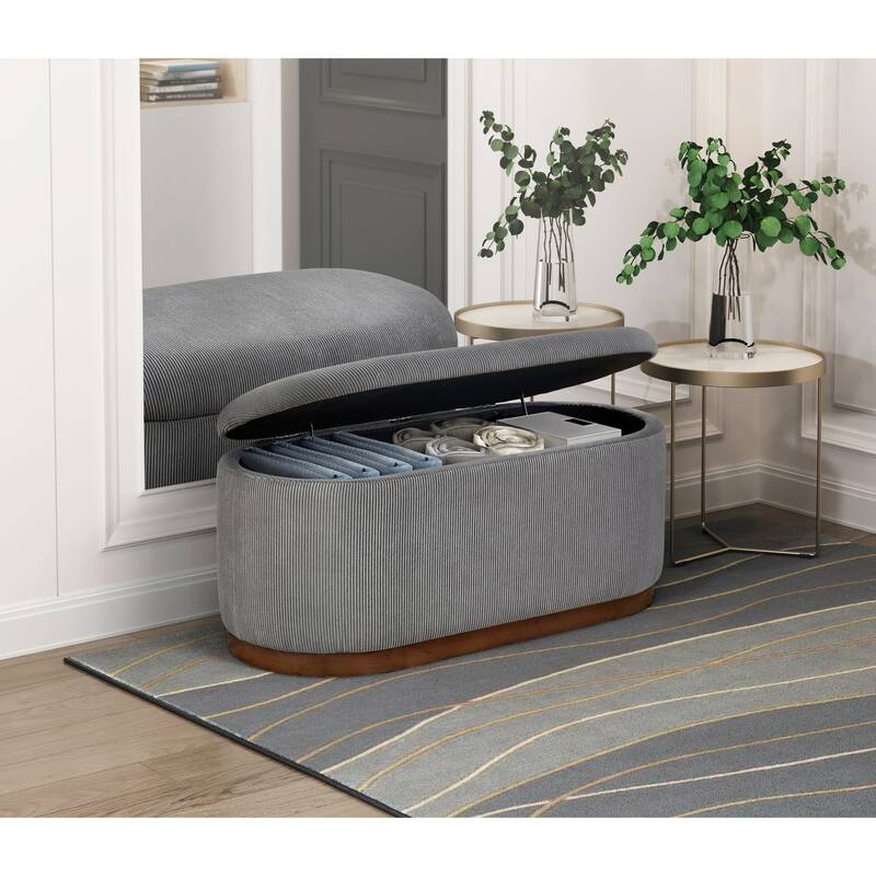 Lift Top Storage Bench Foam Cushioned Seat