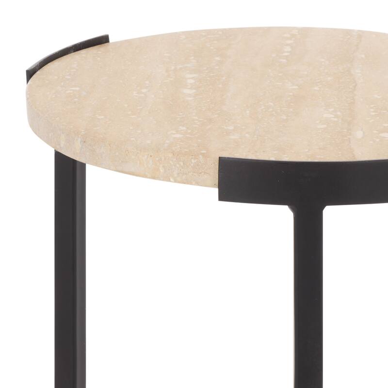 SAFAVIEH Home Abama Marble Side Table - 10"W x 10"D x 20"H