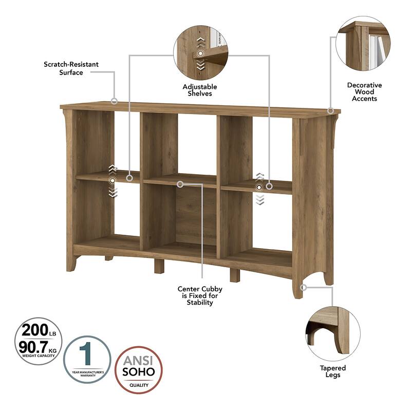 Salinas 6 Cube Organizer by Bush Furniture