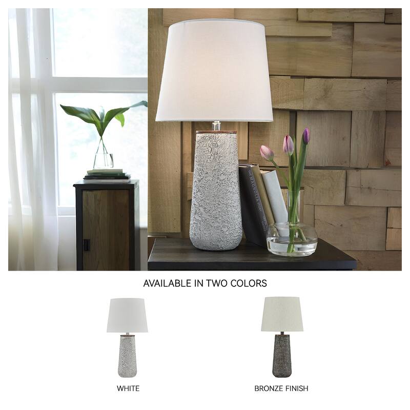 Signature Design by Ashley Chaston Antique White Metal Table Lamp (Set of 2) - 13"W x 13"D x 24"H