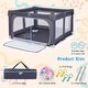 preview thumbnail 14 of 27, Honeyjoy Large Baby Playpen 50" x 50"/59" x 59" with Zipper Gate 50