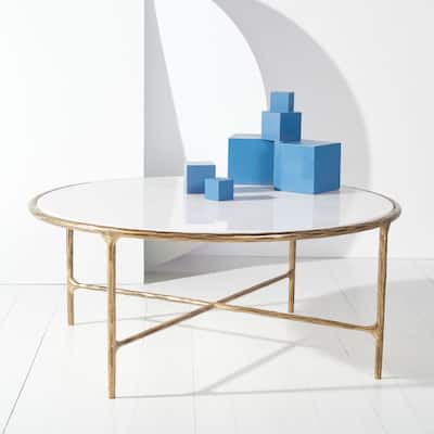 SAFAVIEH Couture Jessa Round Metal Coffee Table - 36"W x 36"D x 15"H