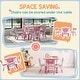preview thumbnail 3 of 8, Kids Table and Chair Set, Height Adjustable 5 Piece Toddler Table and Chair Set with Storage Box - Pink