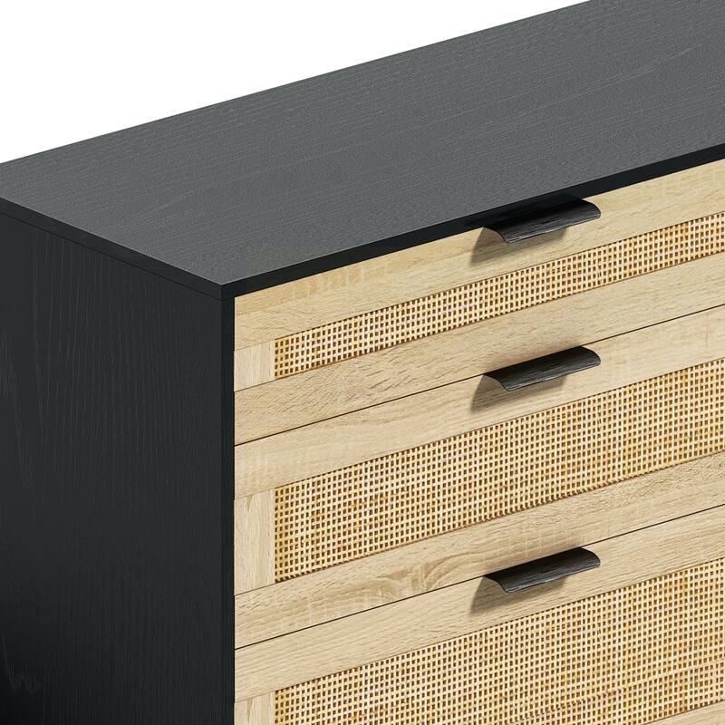 Rattan Dresser with Drawers