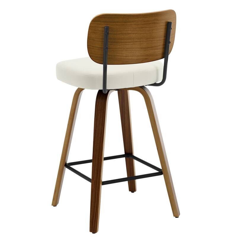 26" Swivel Upholstered Counter Height Bar Stool - 36.4" H x 17.1" W x 20" D