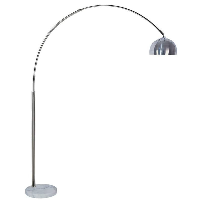 Dana Contemporary Chrome Metal Extendable Neck Arch Lamp by Furniture of America