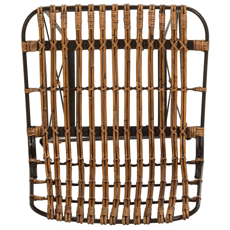 SAFAVIEH Ayala 43.3-inch Wicker Croco Brown Bar Stool (Set of 2) - 18.1" x 20.9" x 43.3" - 18Wx21Dx43H