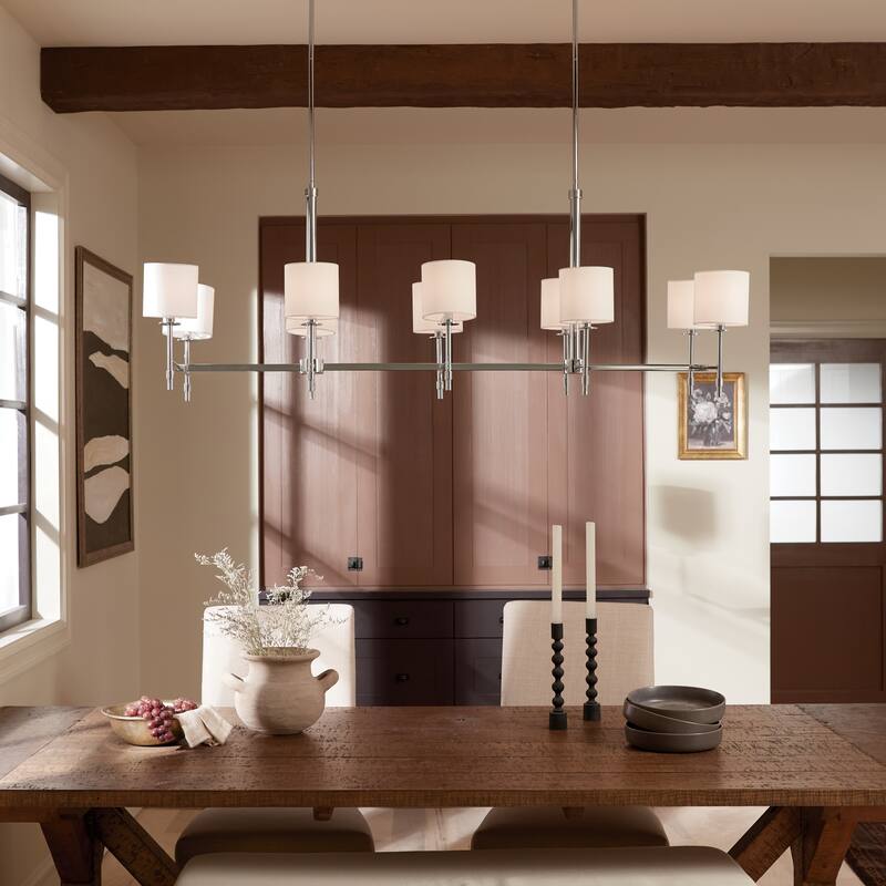 Kichler Lighting Ali 10-Light Polished Nickel Linear Chandelier - 56.5