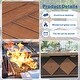 preview thumbnail 8 of 15, 7-Piece Brown Aluminum Wicker Patio Dining Set with Multifunctional Fire Pit Table