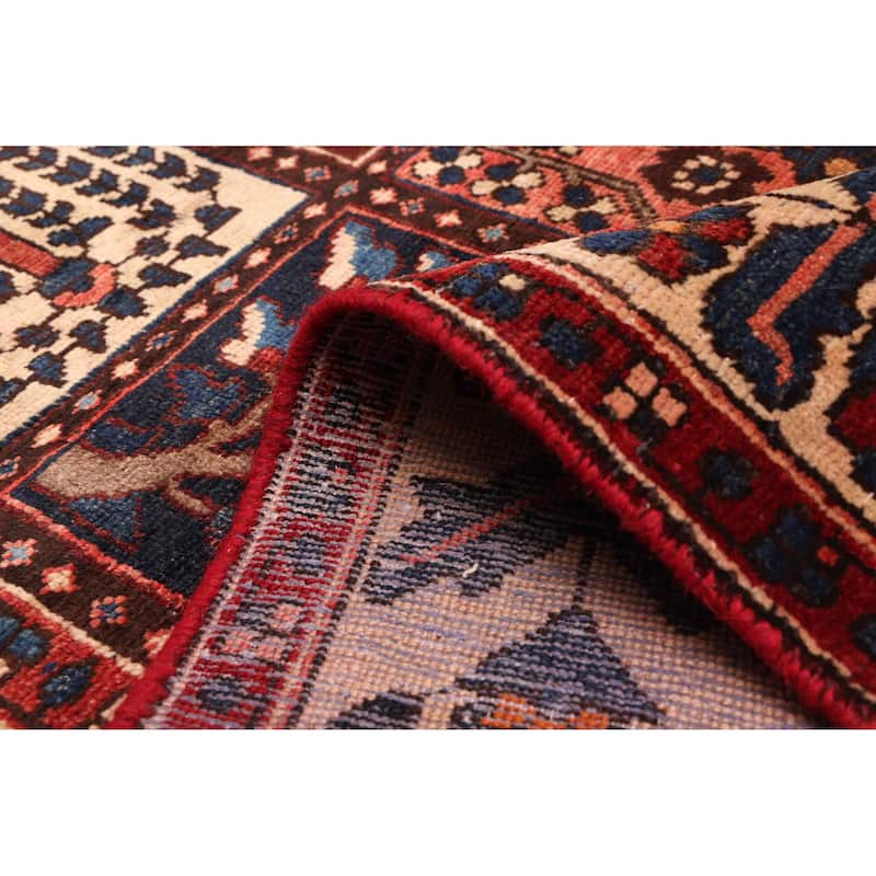 ECARPETGALLERY Hand-knotted Kayseri Vintage Dark Red Wool Rug - 5'3 x 10'1