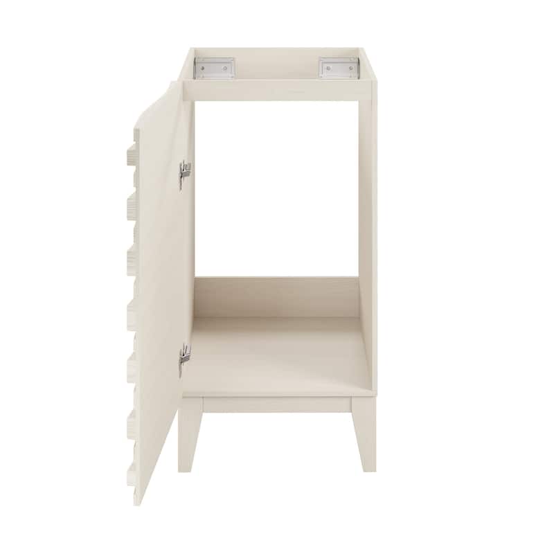 Cascade 18" Freestanding Bathroom Vanity Cabinet Without Top In White Oak - 18