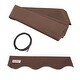 preview thumbnail 7 of 8, ALEKO Motorized LED 20 x 10 ft Half Cassette Retractable Awning Brown