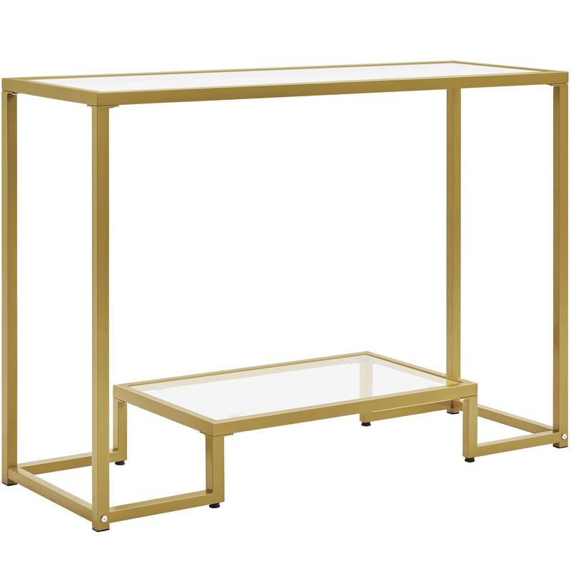 Yaheetech Modern Tempered Glass Console Table Entryway Porch