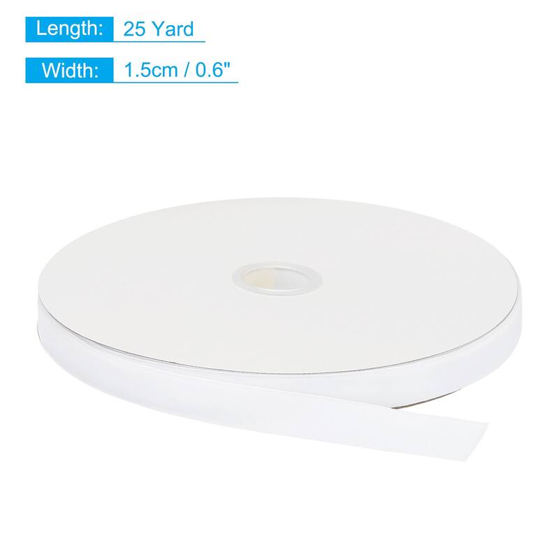 Velvet Ribbon 1 1/2 Inch Single Face Spool Silky for DIY Crafts - White - 5/8 Inch x 25 Yard