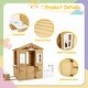 preview thumbnail 5 of 10, Wooden Playhouse for Kids Outdoor with Working Door, Windows, Mailbox, Bench, Flowers Pot Holder, 39" x 38" x 55.5"