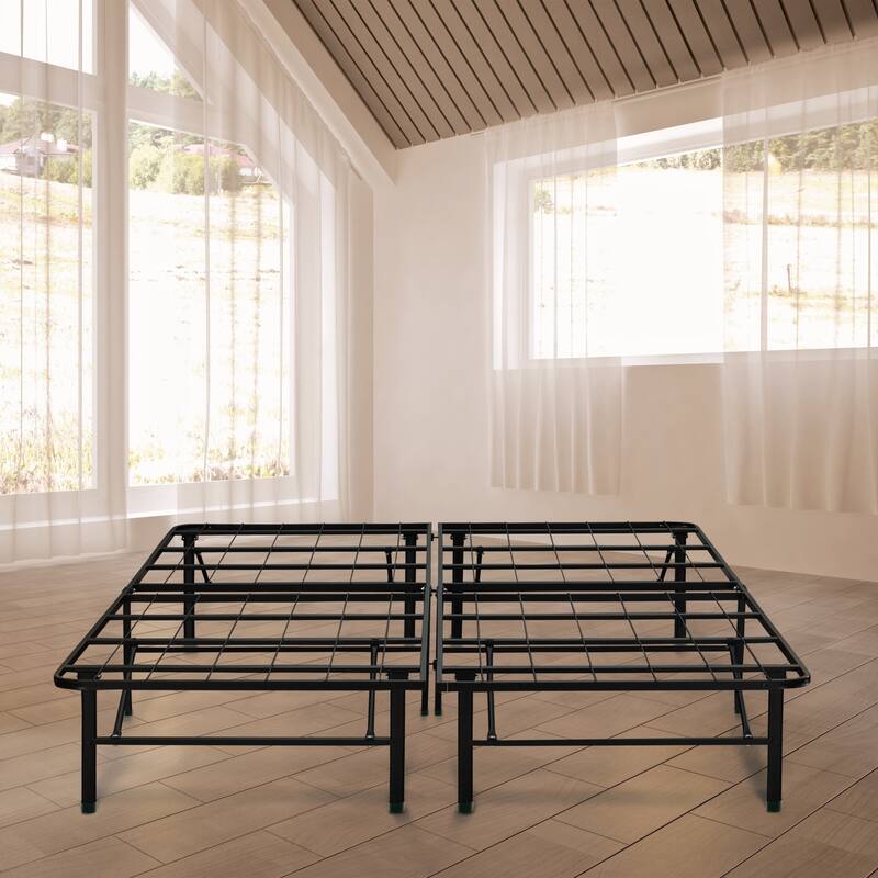 Boyd Sleep Heavy Duty Full 14-inch Platform Bed Frame - Easy Set-up - Black - Full