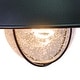 preview thumbnail 7 of 7, VAXCEL Harwich 8 in. H 1-Light Black Coastal Outdoor Wall Sconce, Durable Steel, Clear Seeded Glass Shade, LED Compatible