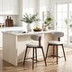 preview thumbnail 17 of 16, Wooden Upholstered Swivel Bar Chairs Set