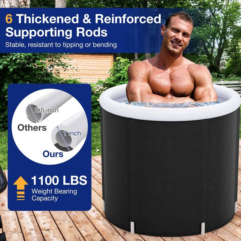 Goplus Ice Bath Tub for Adult Outdoor Ice Plunge Tub with Lid 66 Gal - See Details