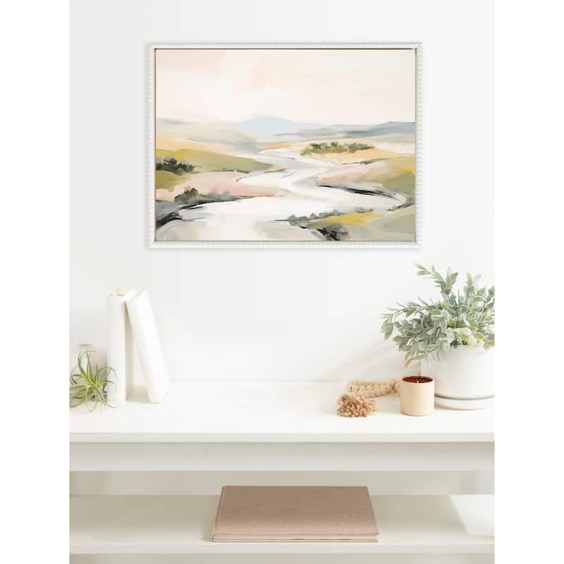 Sylvie Beaded Tranquil Landscape II Framed Canvas by Amy Lighthall