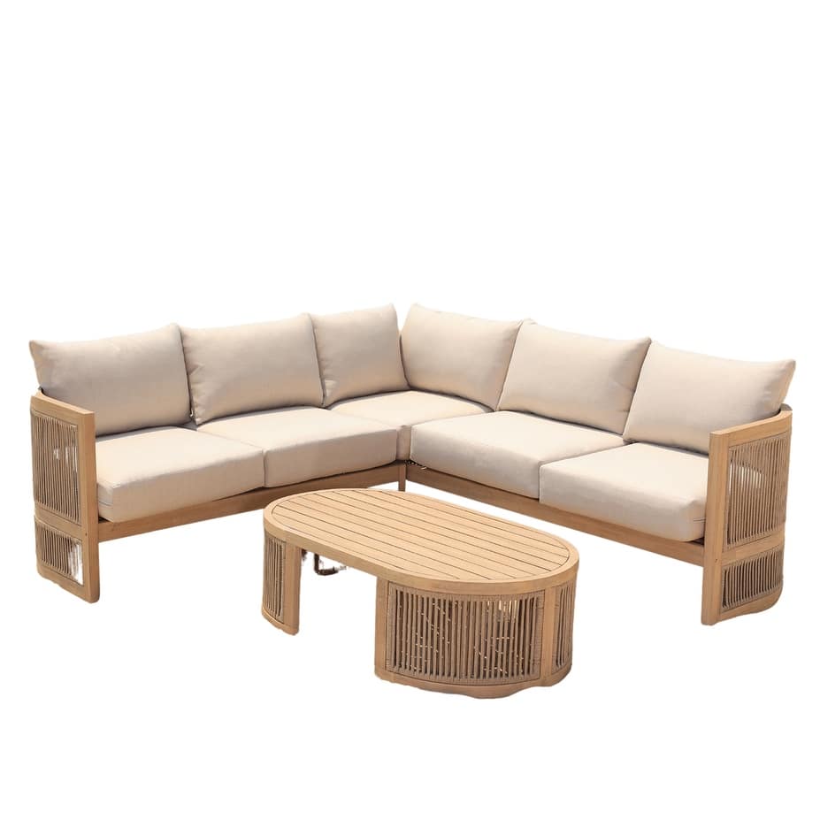 Panama Jack Cabo 3-Piece Sectional Seating Set - Right Facing Sofa: 88"L x 28"W x 27"H