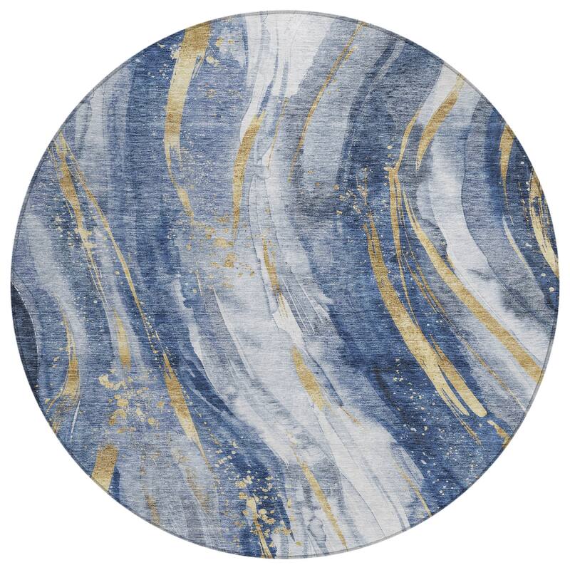 HomeRoots Abstract Transitional Rectangle Outdoor Rug