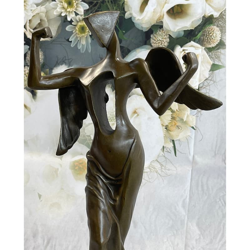 Tribute To Dali Heavenly Abstract Modern Art Angel Bronze Figurine Sculpture Art