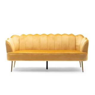 Reitz Glam Velvet Shell Sofa by Christopher Knight Home