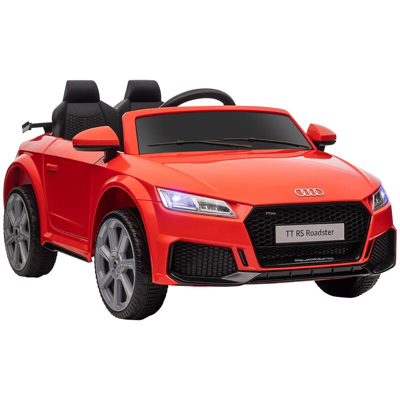 Licensed Audi TT RS 6V Kids Ride On Car with Suspension, Remote Control, Horn, Music & MP3 Player - Red
