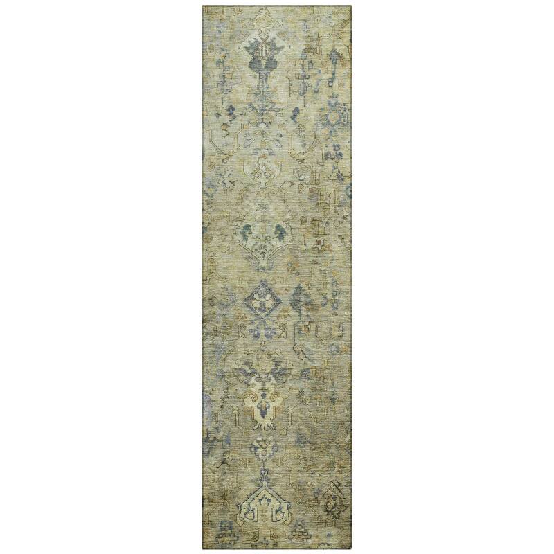 Machine Washable Indoor/ Outdoor Traditional Serenity Chantille Rug