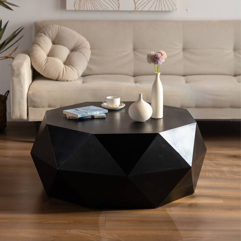 Embossed Pattern Design American Retro Style Coffee Table