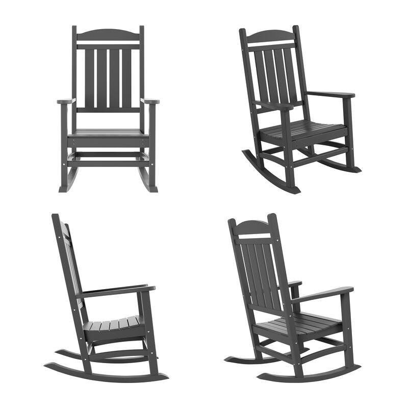 Laguna Hdpe All Weather Outdoor Patio Rocking Chair (Set of 4)