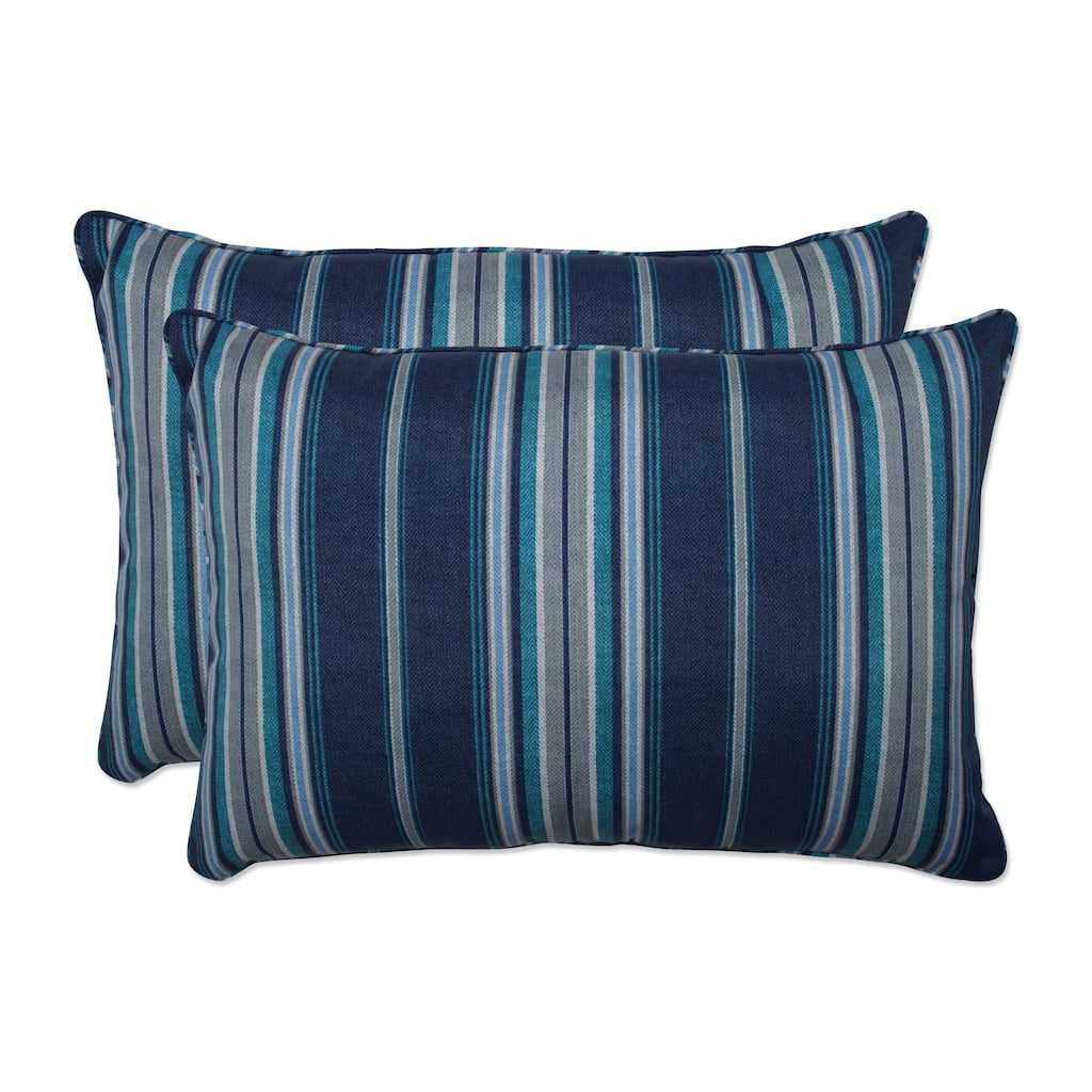 Pillow Perfect Outdoor Terrace Caribe Over-sized Rectangular Throw Pillow (Set of 2) - 16.5 X 24.5 X 5 - 16.5 X 24.5 X 5