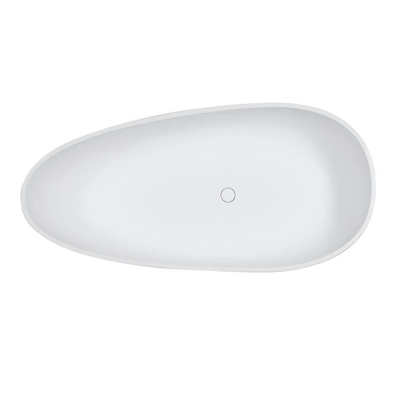 Kingston Brass VRTOV683321 Arcticstone 67" Free Standing Solid Surface