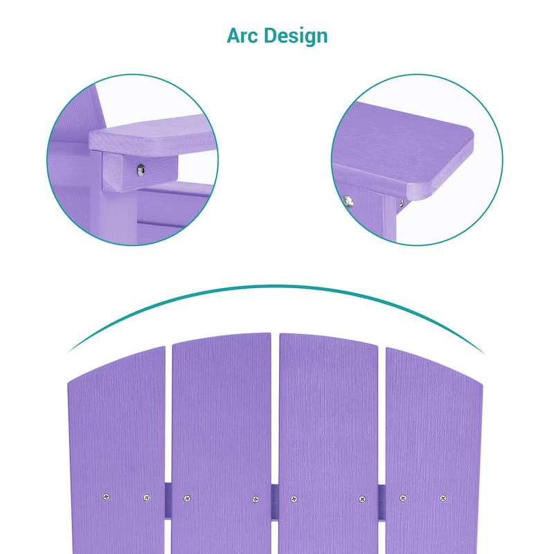 Bonosuki Outdoor HIPS Weather-Resistant Plastic Adirondack Chairs